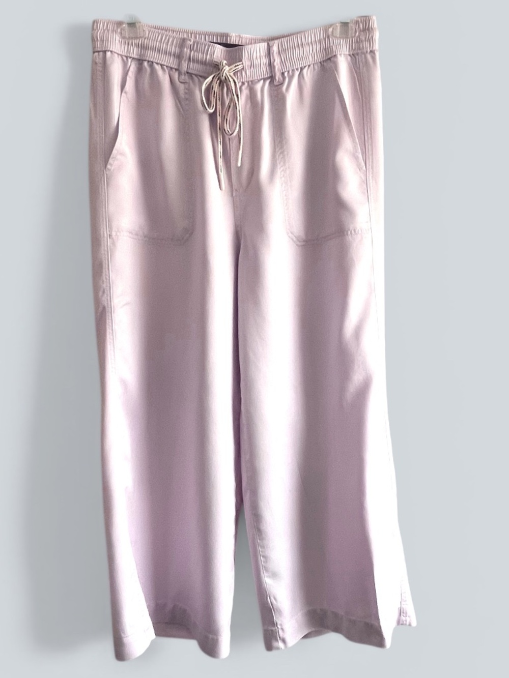 Gloria Vanderbilt Pale Lilac Flowy Wide Leg Pull-On Ankle Pants 12P